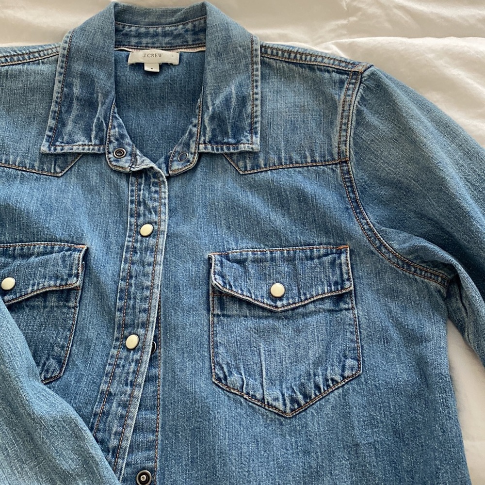 J Crew - Chambray Rancher Button Down - 6 - image 4